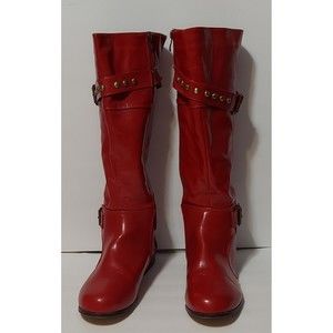Beacon Fashion and Fit Women's Red Up to Knee Boots Size 9 Wide 9W